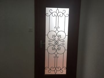 Ovale de Ingangsdeuren van het Ijzerglas, Antiseptische Smeedijzerdeuren met Glas