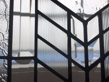 Maakt het Architecturale Decoratieve Glas van de Inteirordeur, de Afgeschuinde Comités van de Glasdeur schoon