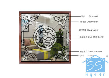 Het dubbel maakte Decoratieve Glazen venstercomités, het Zwarte Glazen venster van het Patinahuis aan